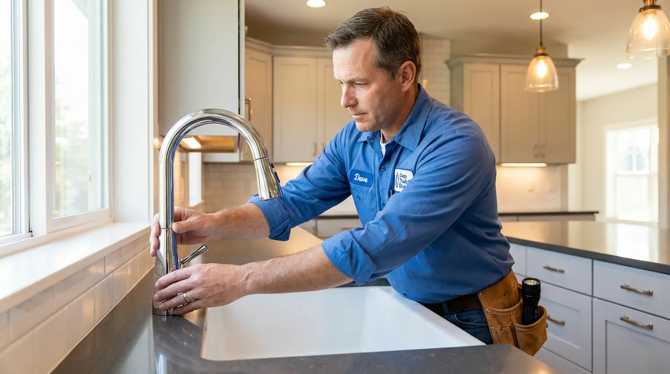 Kitchen faucet installation by Johns Plumbing LLC in Pierre
